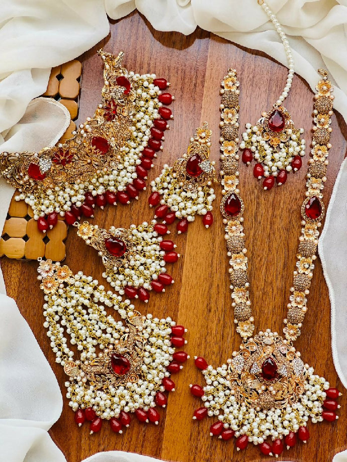 Luxury stone bridal dholna set