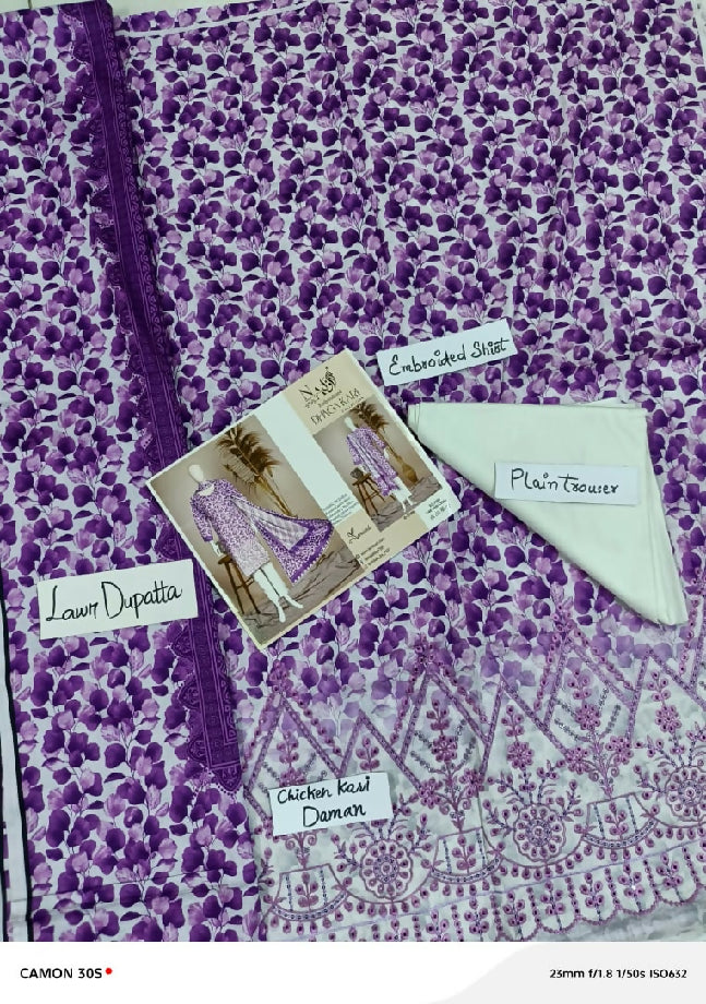 Dhagakari unstitched 3 piece