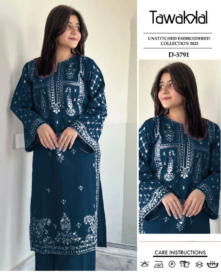 Winter most demanding 2pc embroidered premium dhanak suit