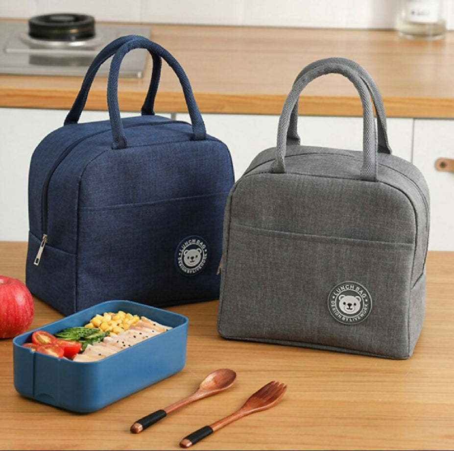 Food storage lunch box bag to keep food hot or cold for office