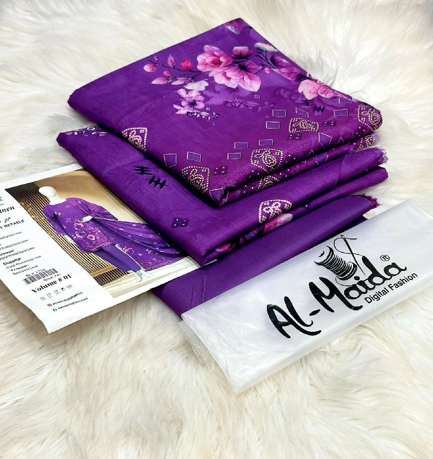 Girl dress (MEERAK LINEN BY AL-MAIDA)