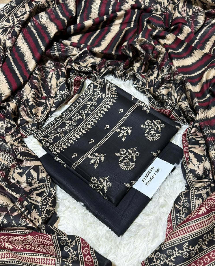Unstitched Khaddar Three Piece