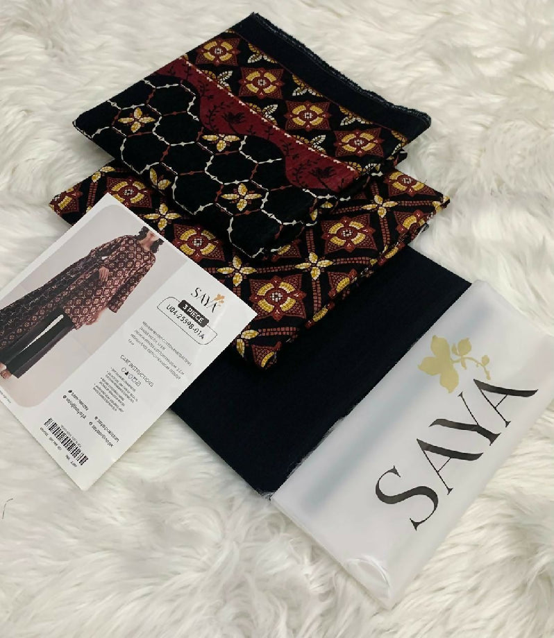 Unstitched Printed Soft Khaddar Three Piece