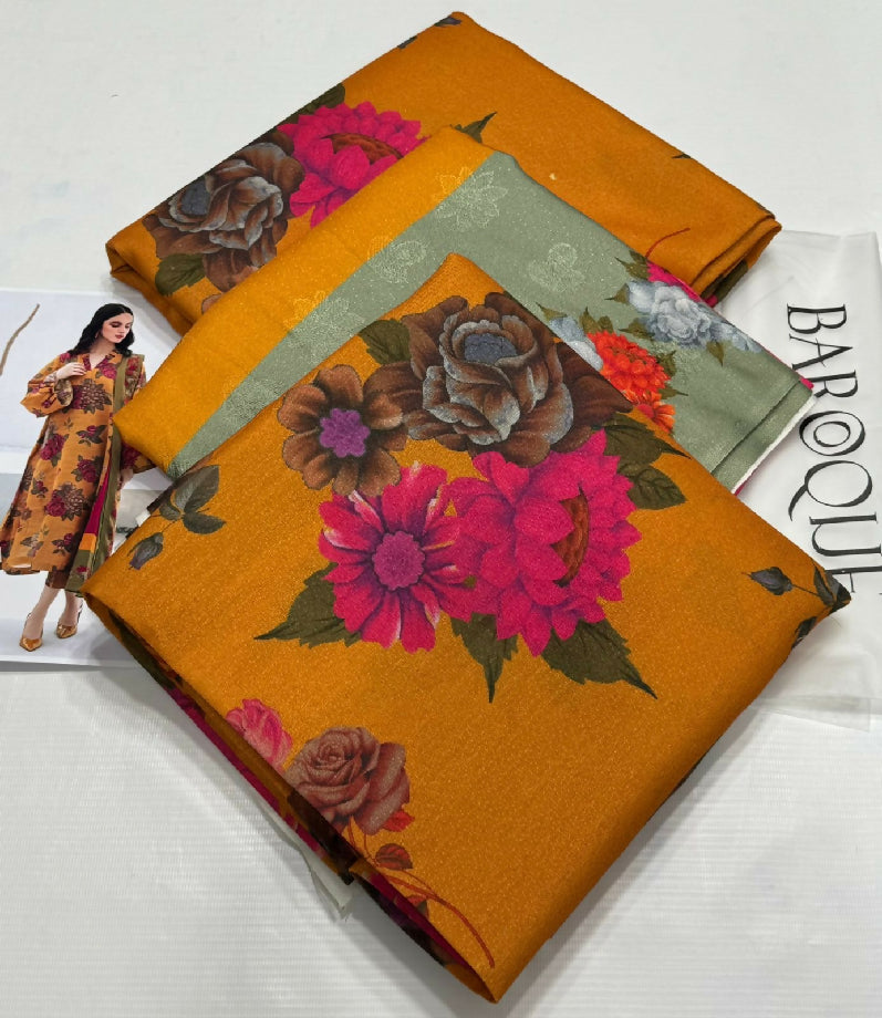 Unstitched PURE KARANDI Three Piece