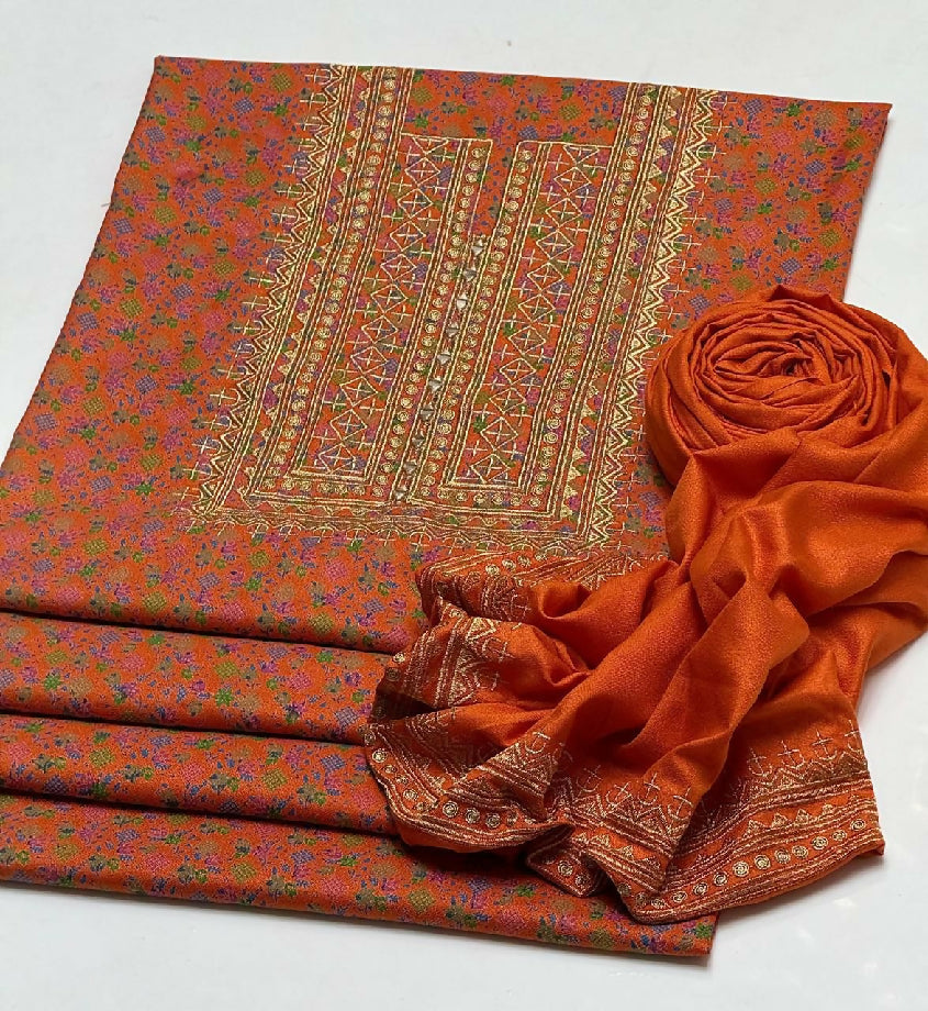 Dhanak embroidery 2 piece