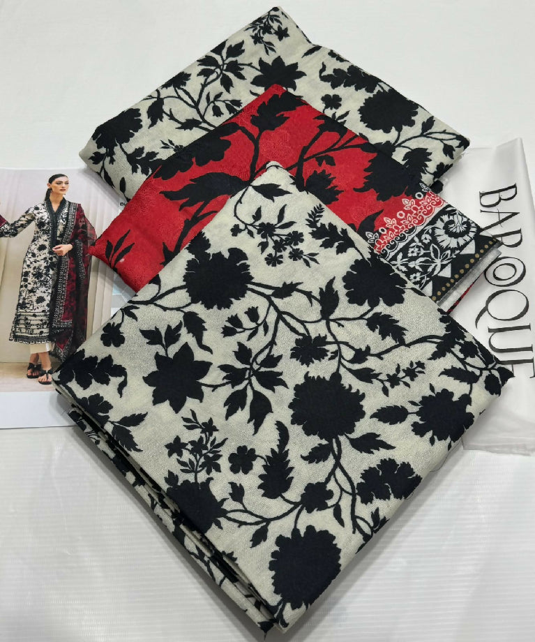 Unstitched PURE KARANDI Three Piece