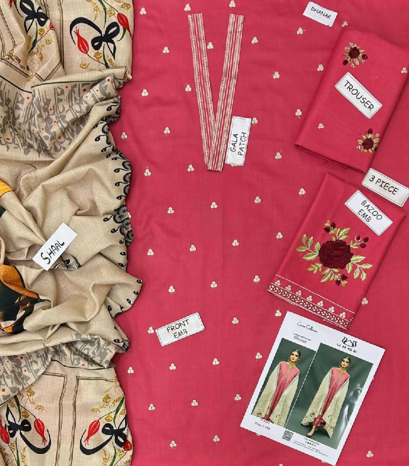 _WINTER'S COLLECTION_ ?* ? *CATEGORY : DHANAK 3PC EMBROIDERED* > DHANAK EMBROIDERED COLLECTION