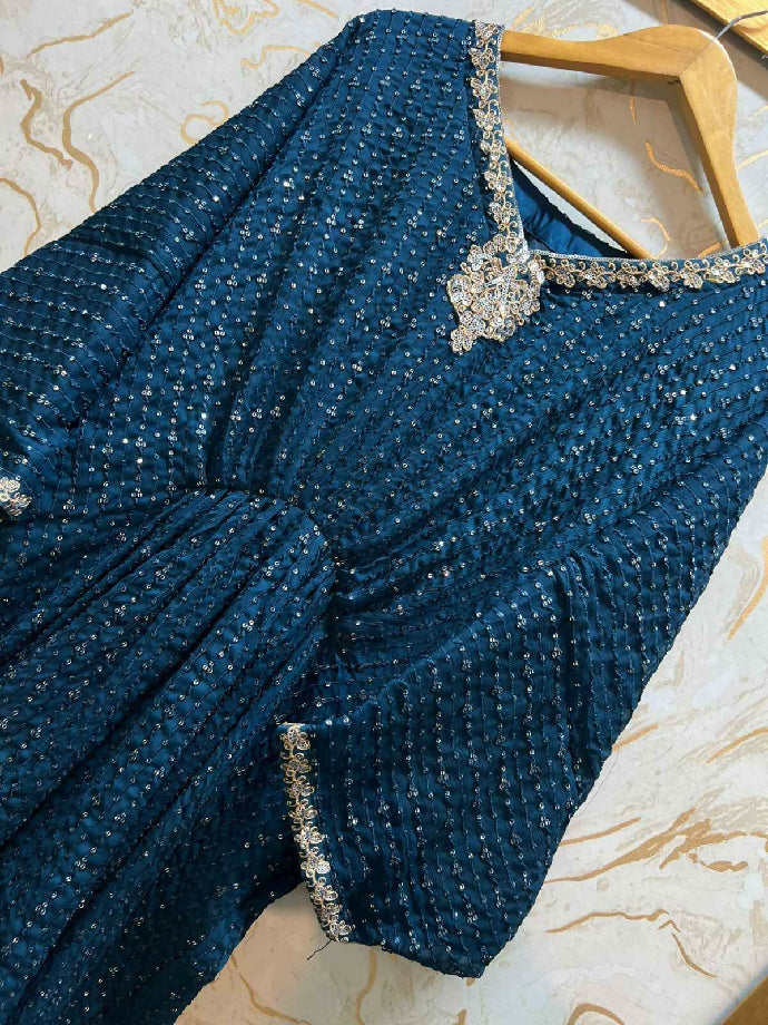 Embroidered Chiffon Kaftan (10+ Colors Available)