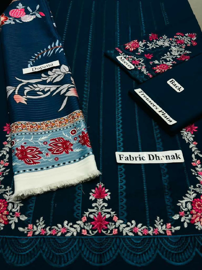 Full Embroidered Dhanak Winter collection For women