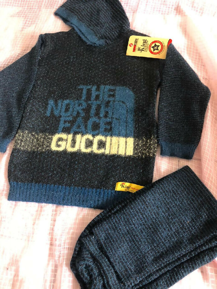 Wool hoodie with pajama