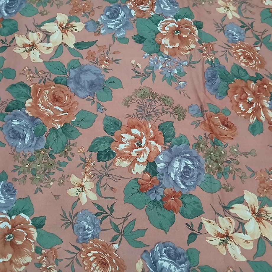 Luxurious Dusty Rose Silk Satin Fabric (Imported Suit Piece)