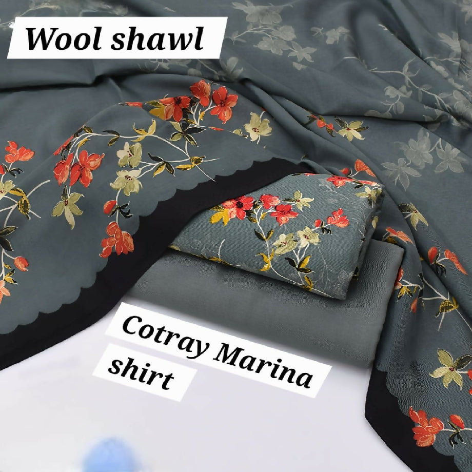 Imported marina Cotri with Wool shawl