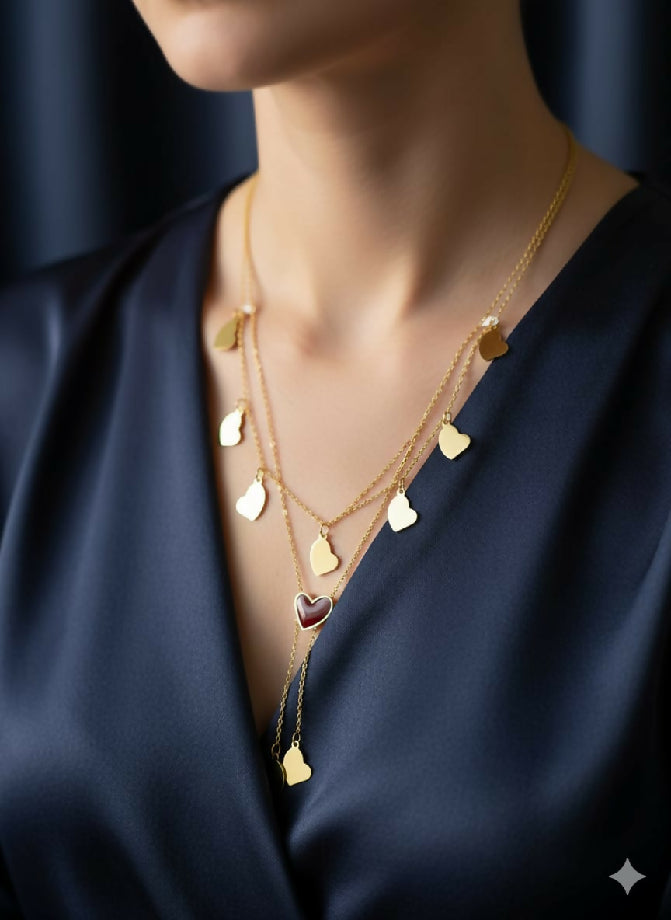 Two layer heart chain