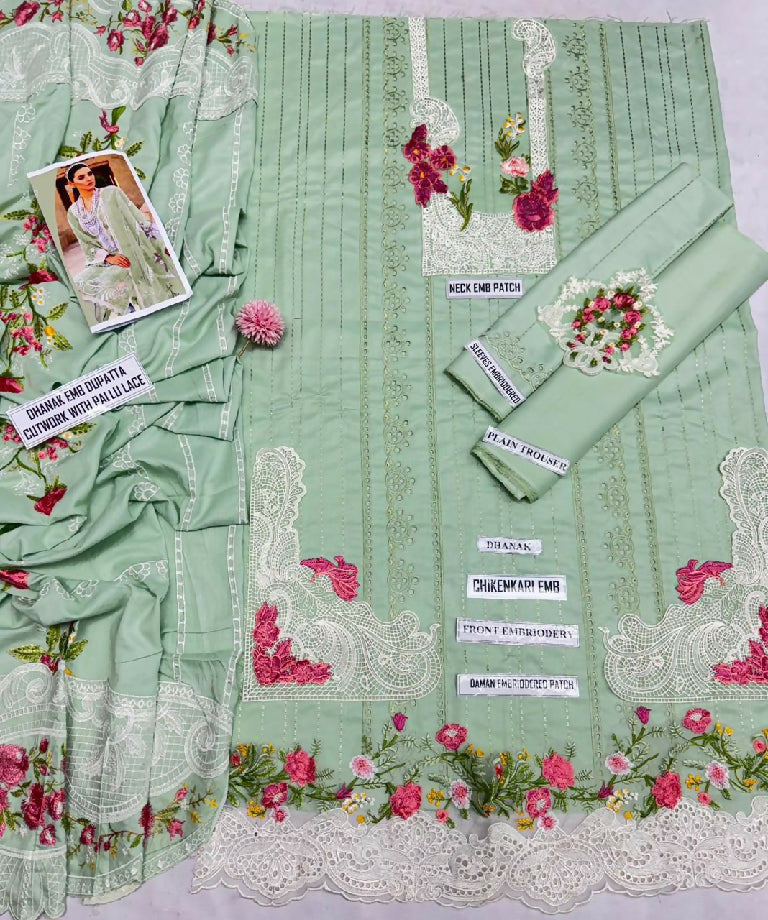 Crimson Dhanak 3 pcs embroidered Suit