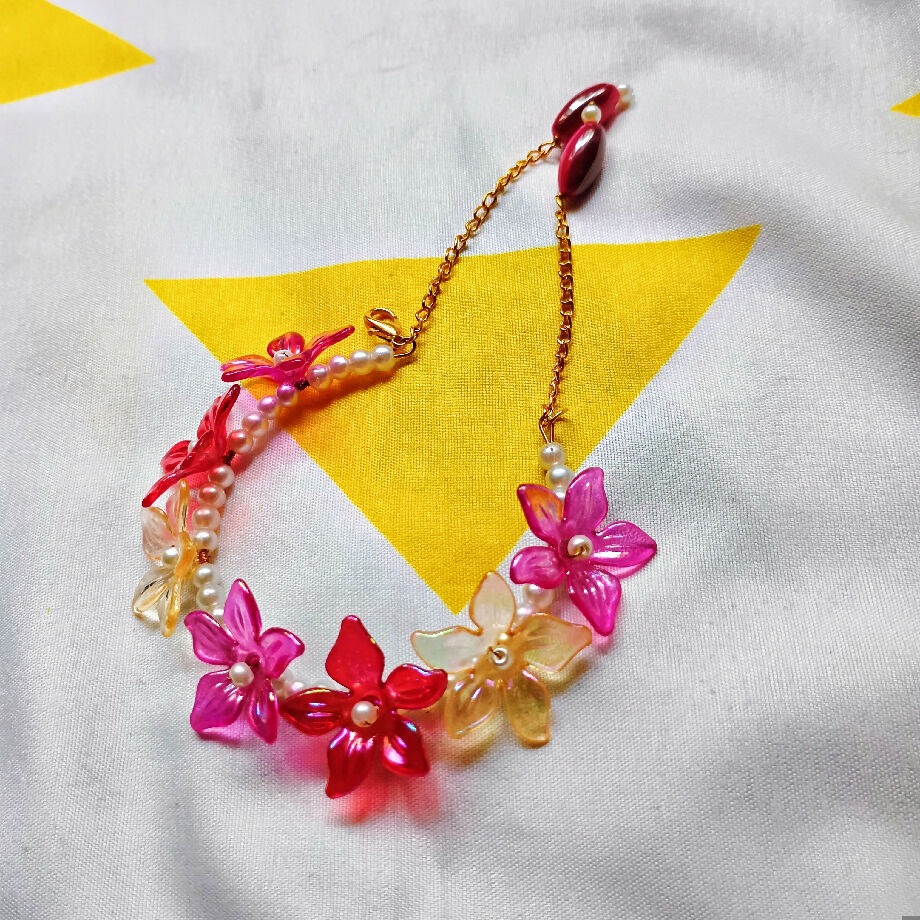 Handmade pearl & flowers breslate