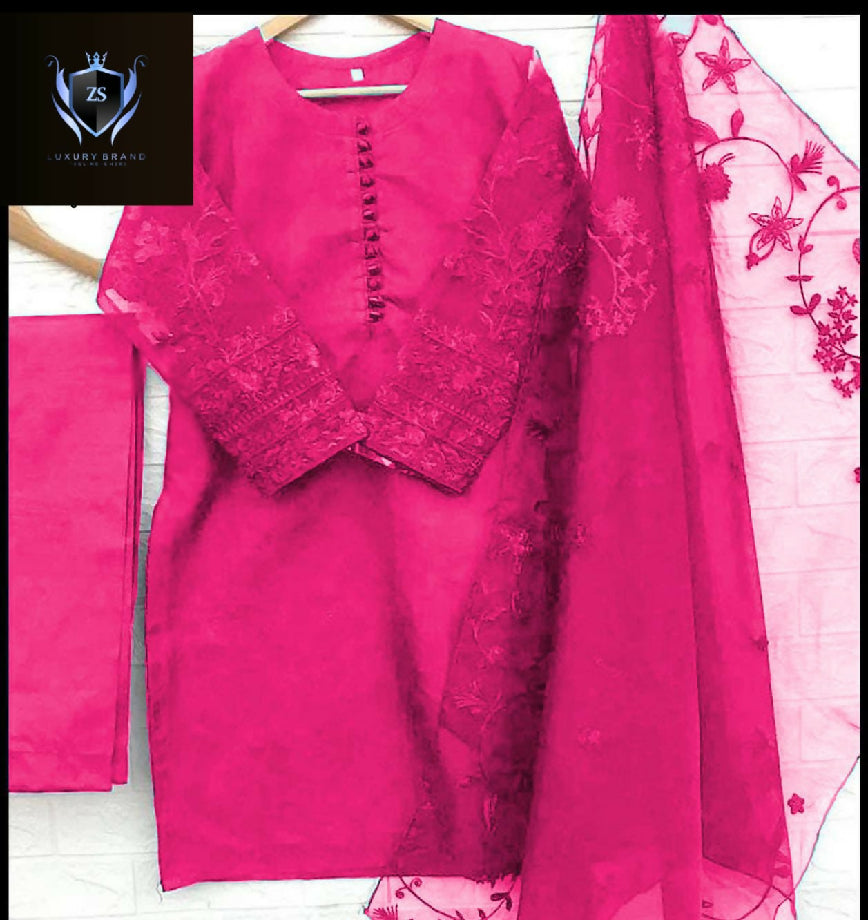 3 piece embroidered suit