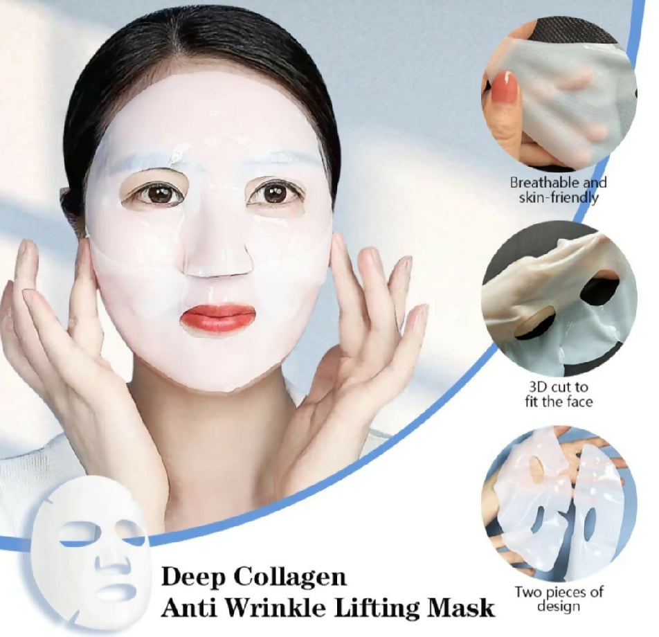 Bio collagen disposable antiwrinkle firming sheet face mask
