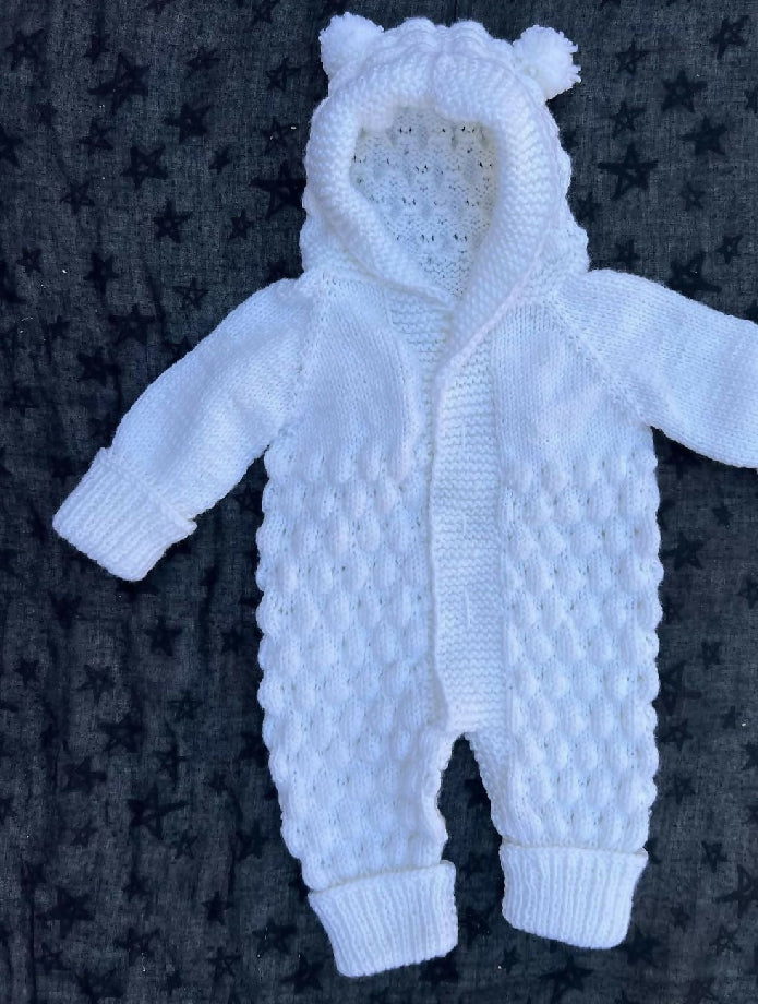 Hand knitted romper for 1 year