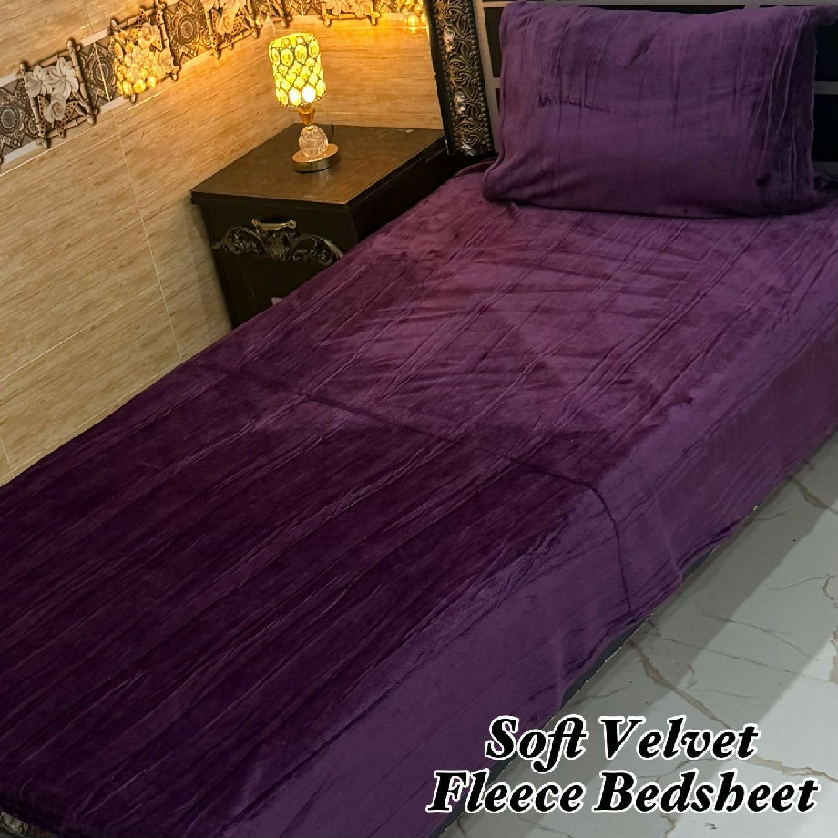 Soft Velvet Fleece Bedsheet
