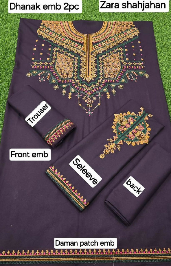 Embroidered Winter Collection 2-piece Fabric Dhanak