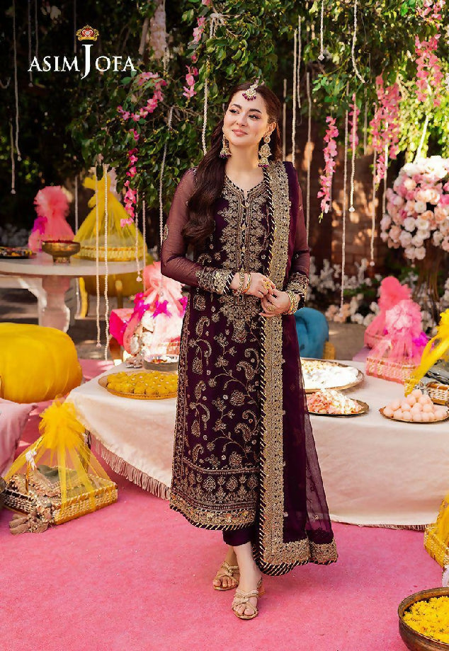 ASIM JOFA chiffon suit with malai trousers