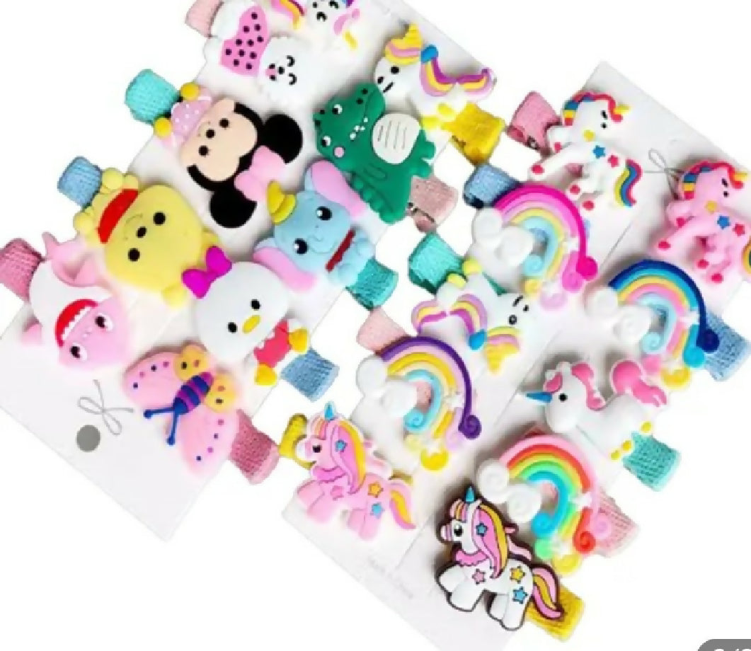 14Pcs cartoon baby hair clip set flower fruit baby girl