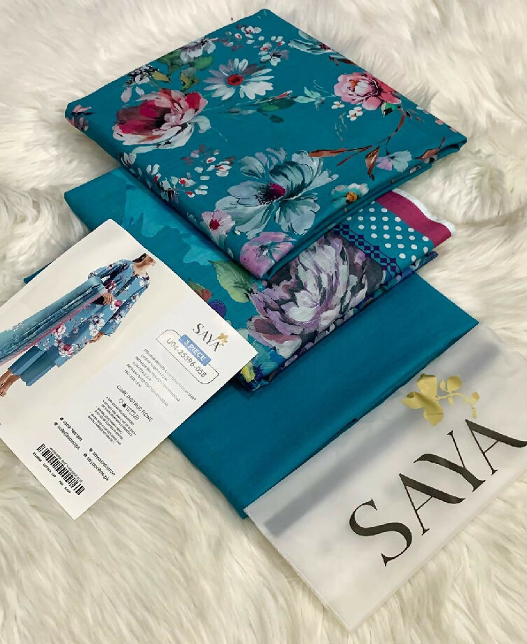 Unstitched Printed Soft Khaddar Three Piece