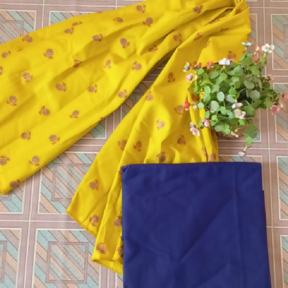 Orangy Bloom – 2-Piece Imported Khaddar Suit