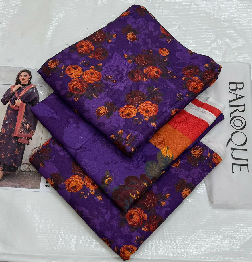 Unstitched PURE KARANDI Three Piece