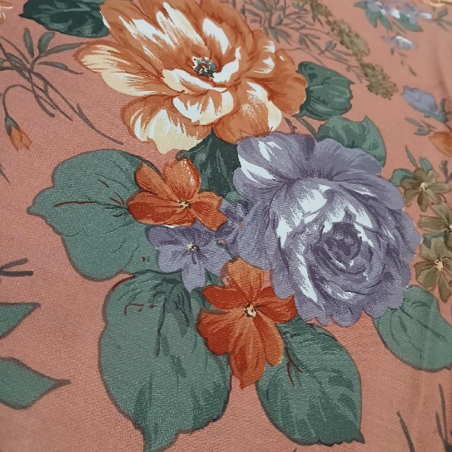 Luxurious Dusty Rose Silk Satin Fabric (Imported Suit Piece)