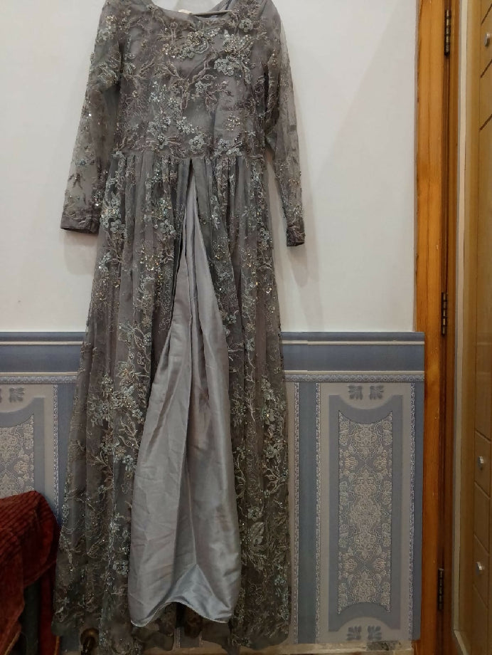 Preloved Grey Color Long Maxi