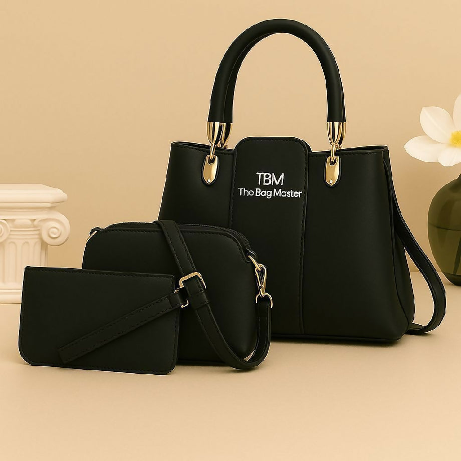 High quality Three PC shoulder bag with keychain