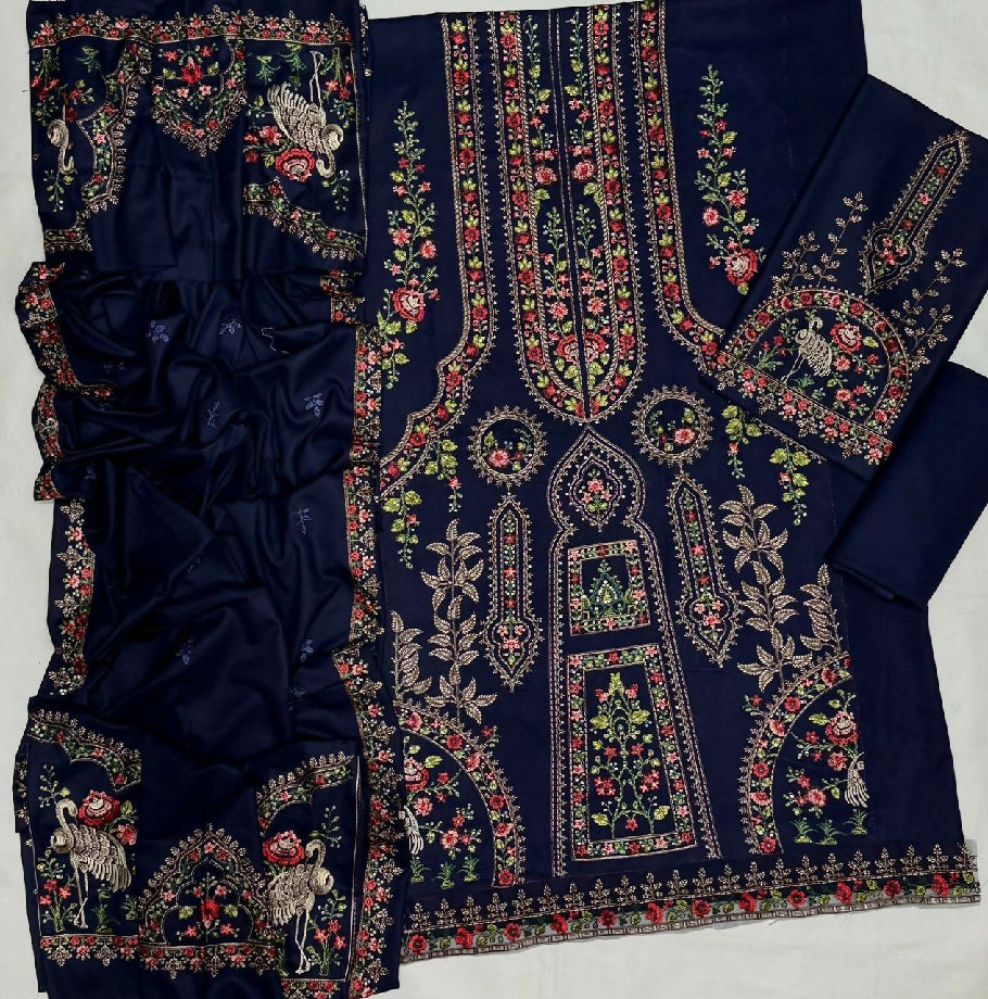 Luxury Heavy Embroidered Dhanak Winter collection For women