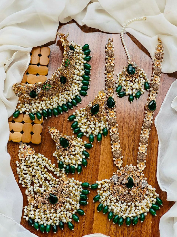 Luxury stone bridal dholna set