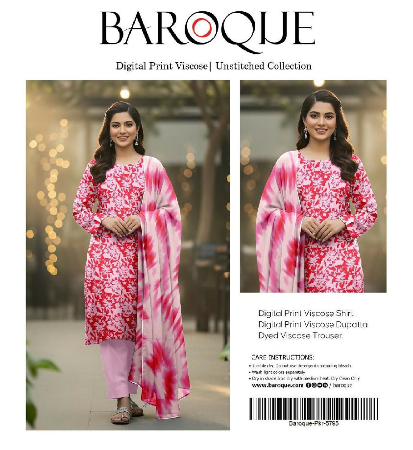 Unstitched Khaddar 3pc