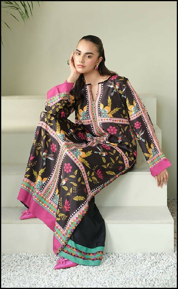 Unstitched Shamoz Silk Three Piece