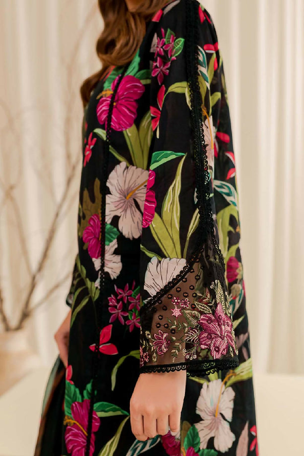 AGAIN AVAILABLE ON DEMAND ?? BRAND…FARASHA Unstitch Replica FABRIC LAWN Suit With SILK Dupatta