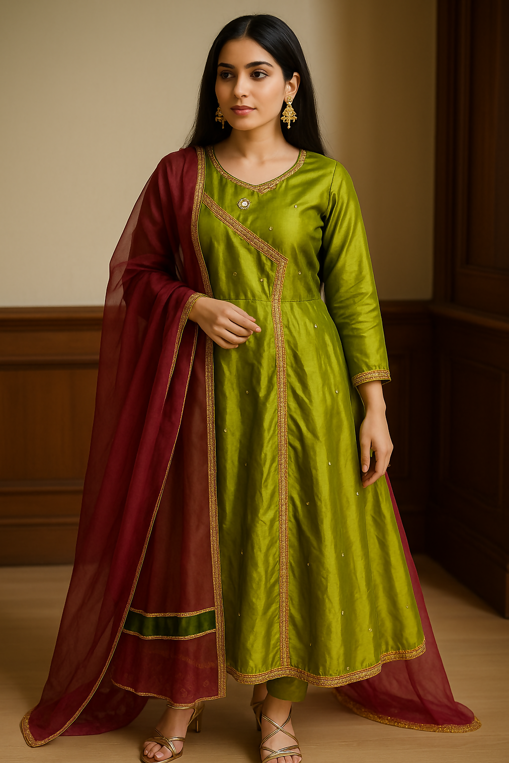 20250518_1903_Traditional Attire with Dupatta_remix_01jvhv6ahvfrgvtx5t9tfz7che