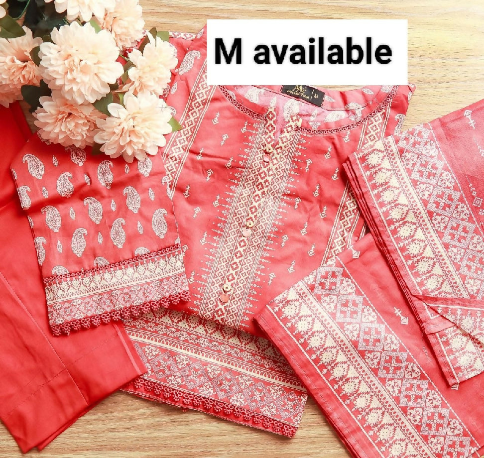 Printed lawn 3 piece stitched