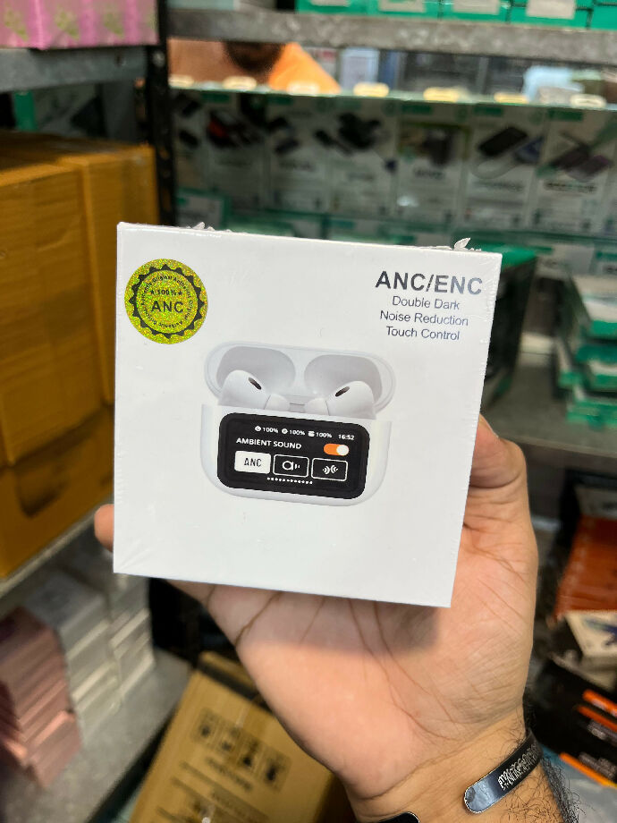 A9 Pro Wireless Bluetooth Earphones (100% ENC & ANC Working) – Only White Color