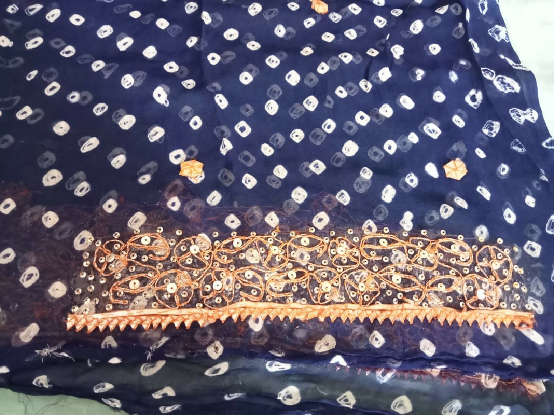 2piece chunri shafoon suit Gotta work with sequence