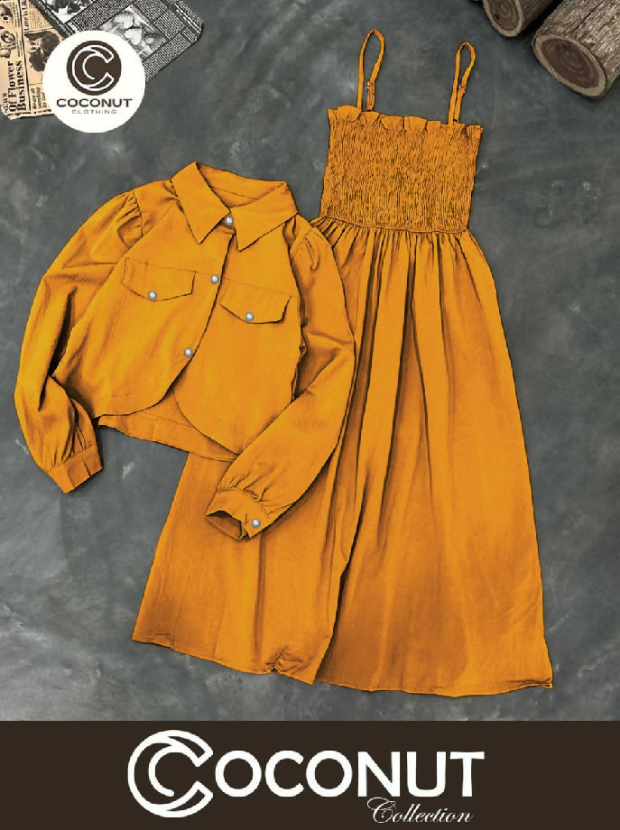 Coconut collection romper frock 2 pcs