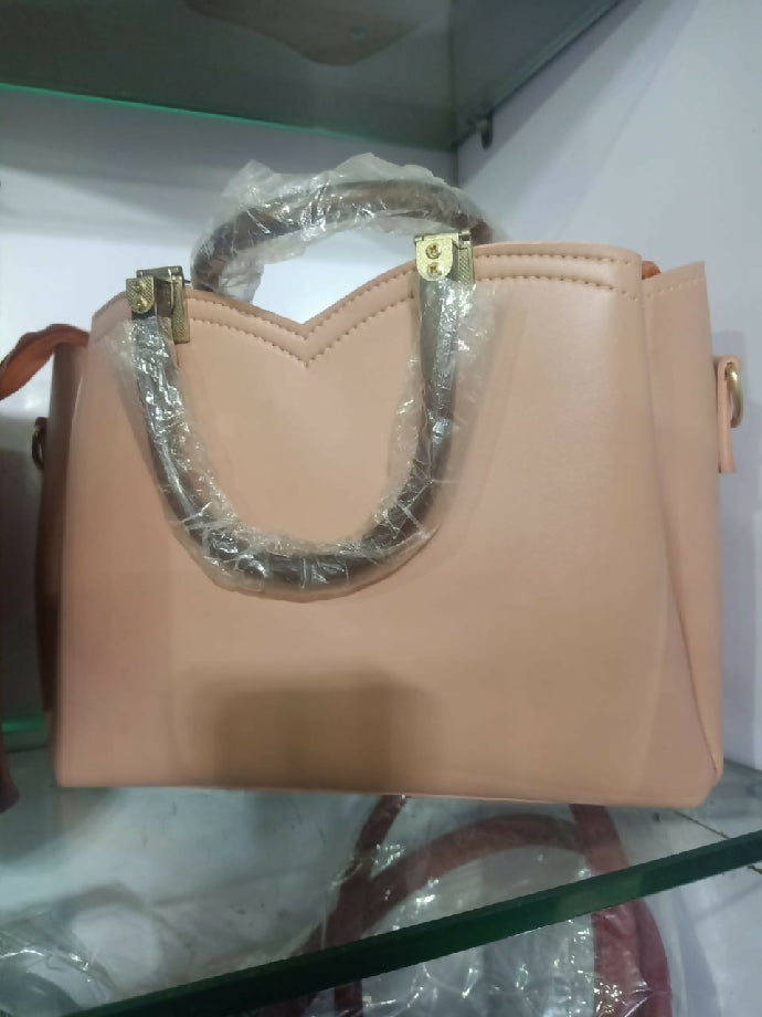 Baby pink Leather Hand bag