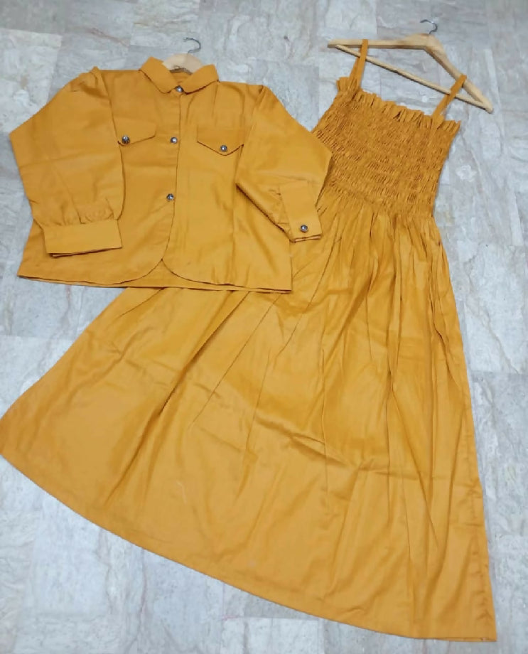 Coconut collection romper frock 2 pcs