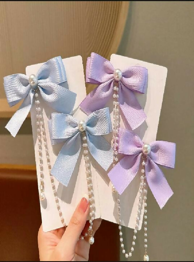 bows Duck Bill Clip Bobby pin bb princess Fringe Pearl Clip