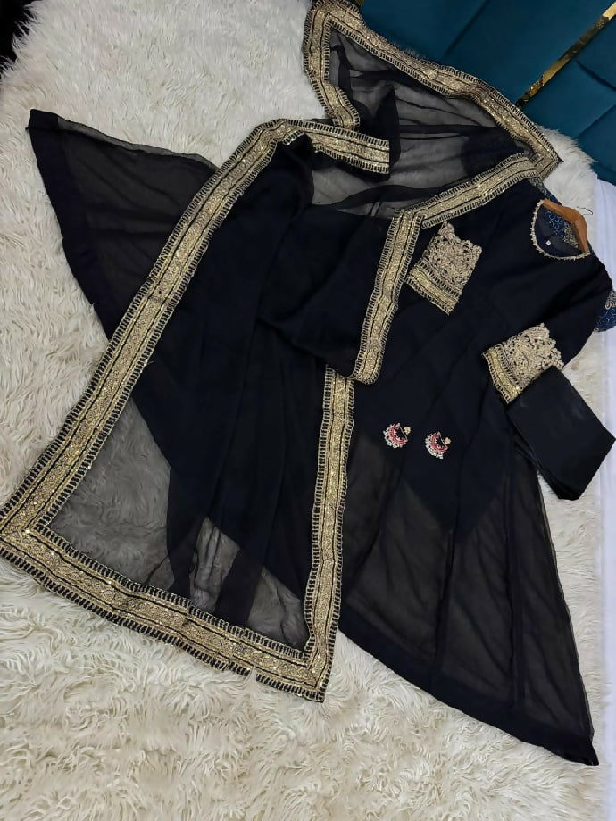 Chiffon Embroidered Maxi