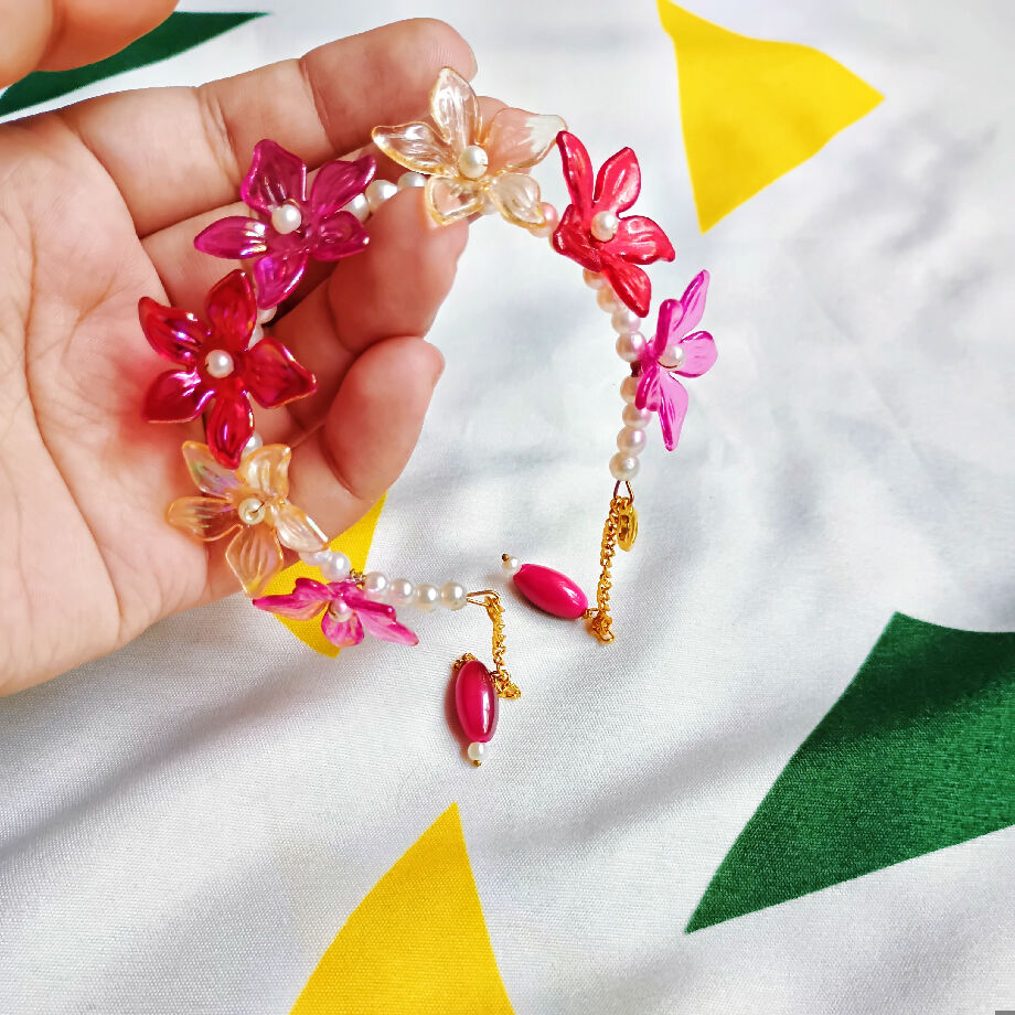 Handmade pearl & flowers breslate