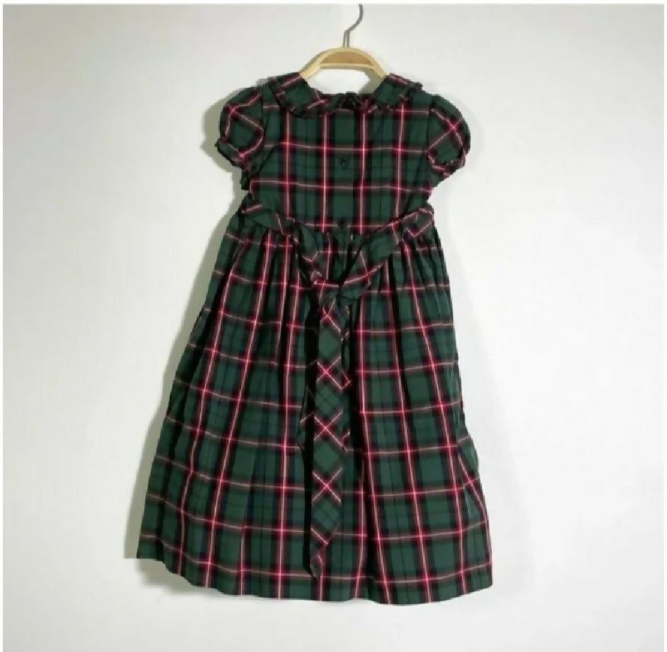 Janie and jack hand-smocked plaid dress for 2 yr babygirl