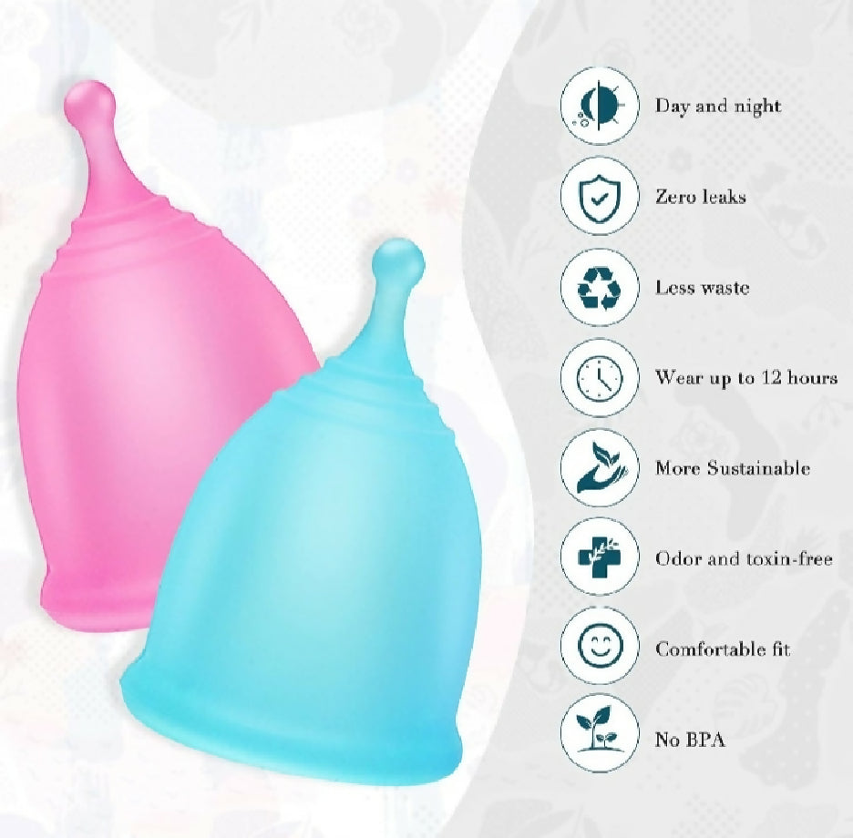Reusable Medical Grade Silicone Menstrual Cup – Soft & Comfortable Period Care