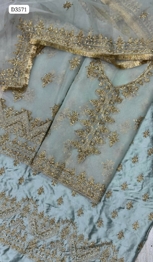 Shamos Silk Sequence Embroidered Lehenga